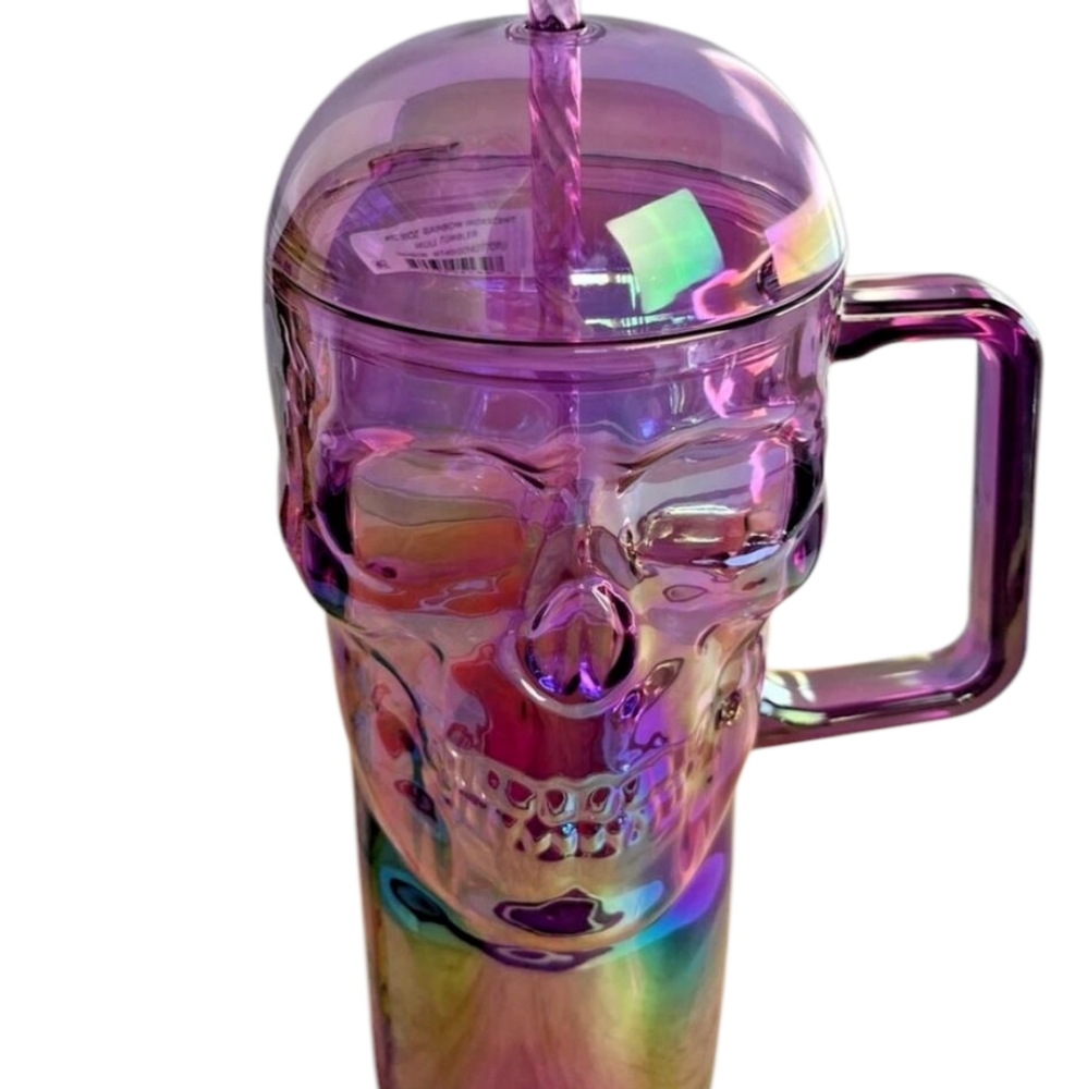Skull Cup with Lid and Straw 30oz